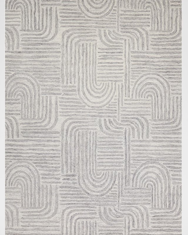 Juno Hand-Tufted Gray/Ivory Rug, 9' x 12'